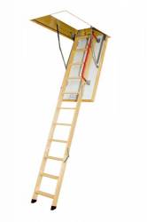 Fakro Wooden Folding Loft Ladder LTK Energy Thermo 3 Section 280cm