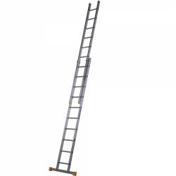 WERNER 3.0m  BOX SECTION DOUBLE EXTENSION LADDER 7222918